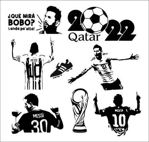 Vinilo Decorativo Pared - Futbol - Messi - Copa Del Mundo