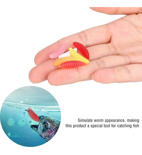 Señuelos Pesca Gusanos Silicona 50 Unidades Ideal Pejerrey