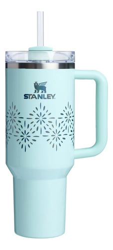 Termo Stanley Quencher Con Popote Seaglass Gloss 1.18l Seaglass Gloss