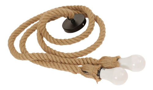 Imagen 4 de 5 de Lampara Colgante Leuk Admes Soga 2 Luces 220v E27 Deco