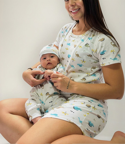 Pijama Maternal Duo Lactancia Xl Camisa, Algodón