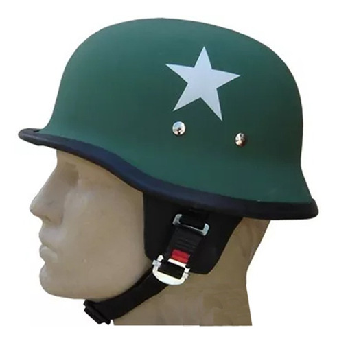 Capacete Custom M34 - Verde Bandeira + Estrela Br - M34c094