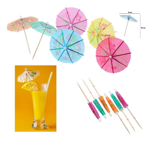 1008 Sombrillas Coctel Bebida Cocktail Palillos Invoice
