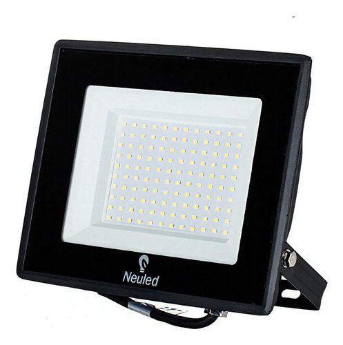 Foco Proyector Area Led 100w Eco Seguridad Exterior Sec Color de la carcasa Negro