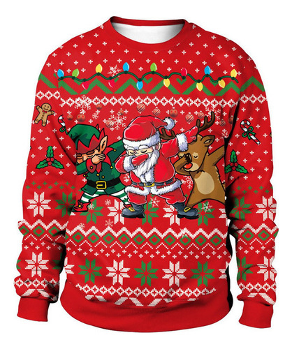 Ugly Sweater Navidad Hombre Mujer Funny Pareja Sudadera [u]