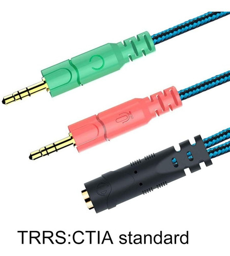 Imagen 6 de 8 de Cable Adaptador Audio 3,5 Auricular Microfono Pc Notebook
