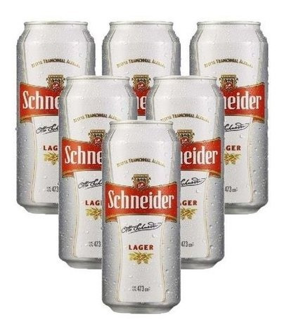 Cerveza Schneider Rubia Lata 473 Ml Pack X6  - Fullescabio