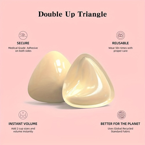 Sujetador Adhesivo De Silicona Triangular Transpirable Con
