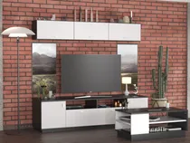 Comprar Combo Mesa Rack Tv Led + Repisa + Mesa De Centro Melamina