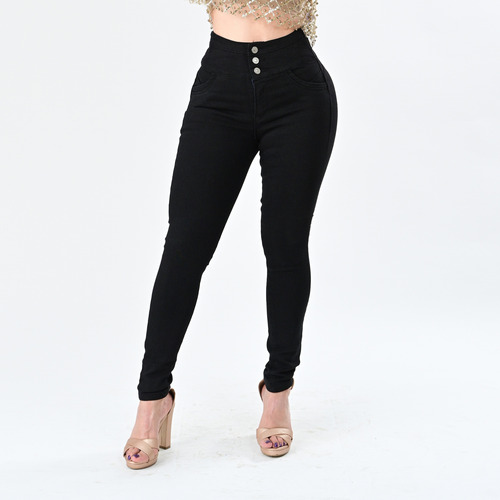 Pantalon De Mezclilla Dama Corte Colombiano Itzi Jeans E561