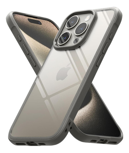 Case Ringke Fusion Bold Para iPhone 15 Pro Max 6.7 Titangray