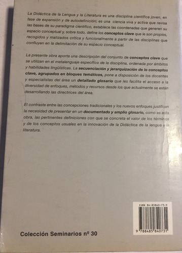 Libro Conceptos Clave En Didáctica De La Lengua Y La Literat