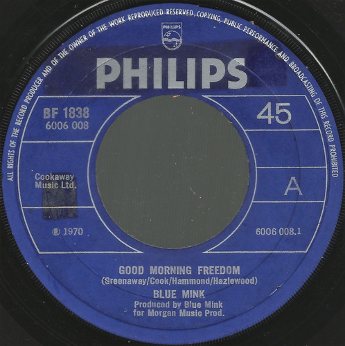 Blue Mink - Good Morning Freedom / Mary Jane - Simple Uk