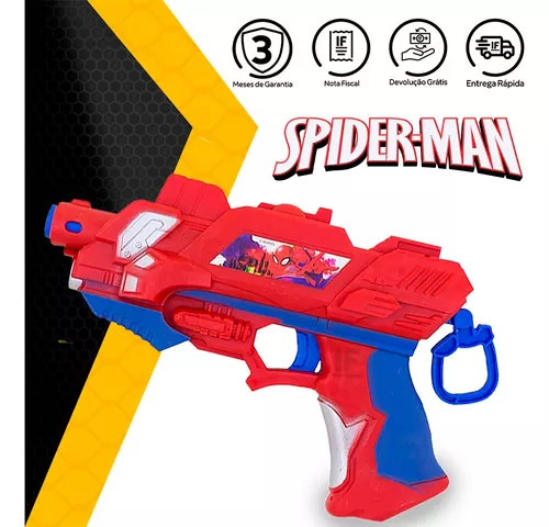 Arminha Brinquedo Lança Dardo Pistola Spiderman + Refil