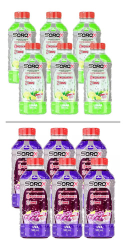Kit Sorox Limão E Uva 12 Unidades (6 De Cada) 550ml
