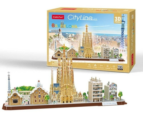 Imagen 1 de 1 de City Line - Barcelona - Puzzle 3d