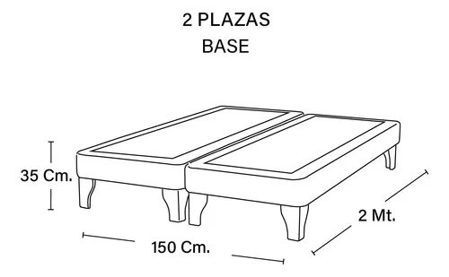Base Europea Zen Pu 2 Plazas - Latam Home