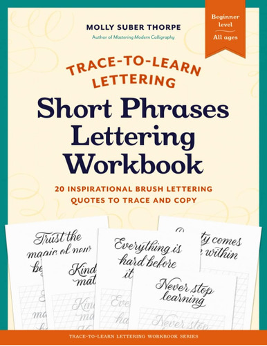Libro: Trace-to-learn: Short Phrases Lettering Workbook: 20 