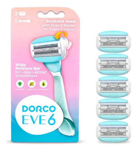 Dorco Eve 6 Maquinillas De Afeitar De Tacto Suave Para Mujer