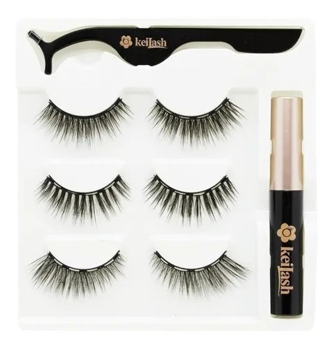 Keilash Pestañas Postizas Magnéticas Set Natural+delineador