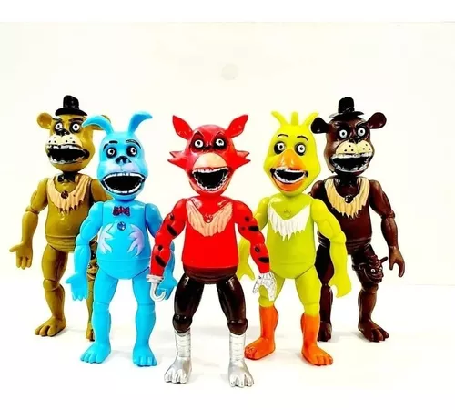 Pacote com 6 bonecos de topo de bolo da Fnaf da Freddy's para