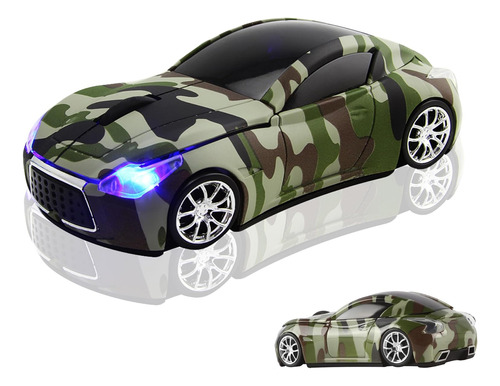 Mouse Inalámbrico Elec Space, C/ Forma De Coche, Camuflaje