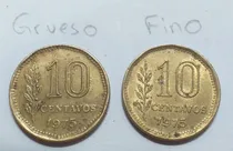 Comprar Variante - 10 Centavos 1973 - Canto Fino Y Canto Grueso