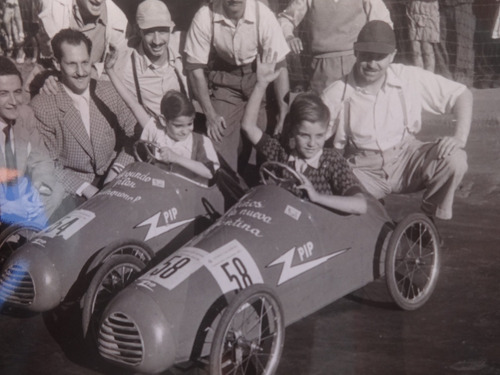 Foto Antigua Evita Peronismo 1952 Gran Premio Carrera Auto