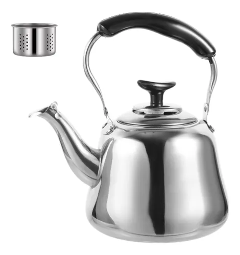 comprar Tetera Infusor Hervidor Agua Té Con Silbato Acero Inox 1 L