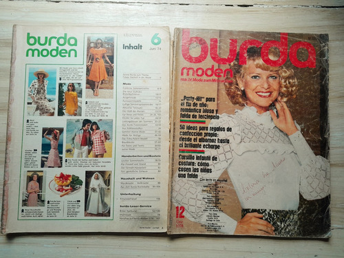 Revistas Burda Moden Machtmodenzunmitmachaño 1974 Con Moldes