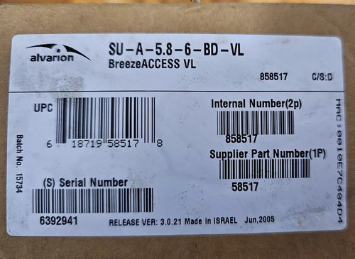 Antena Breeze Access Alvarion 21dbi Externa Made In Israel (Usado)