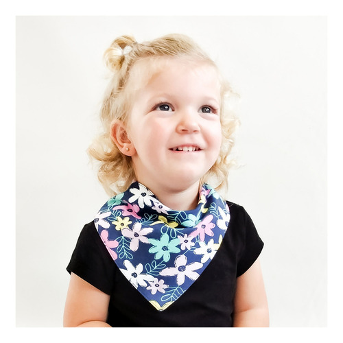 Babero Bandana Algodón E Impermeable Tricapa X 5 Unidades Color Quiero Talle L (mayor a 1 año)