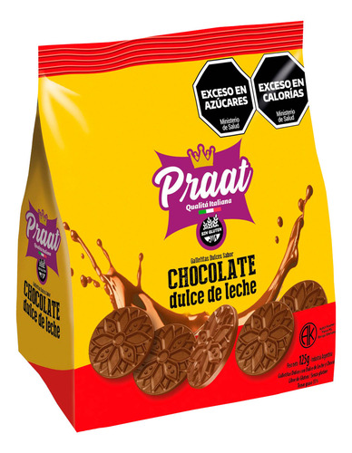 Galletitas Chocolate Y Dulce De Leche Praat Sin Tacc 125g