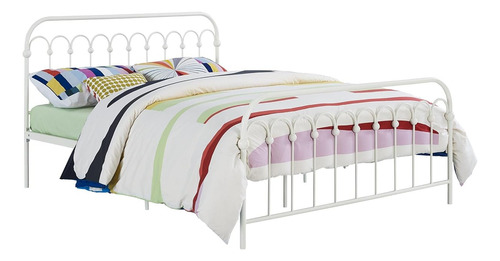 Base De Cama Novogratz1 Matrimonial De Metal Blanco