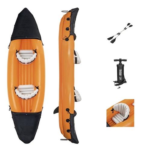 Doble Kayaks Barco Inflable Individual Pesca Bote Goma