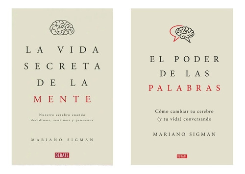 Vida Secreta Mente + Poder Palabras - Sigman 2 Libros Debate