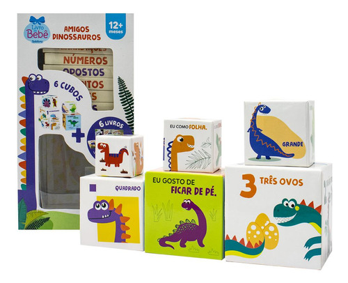 Livro Amigos Dinossauros Livrinhos Mais Bloquinhos Edição 1 Português 2024 Autor e Editora Todolivro