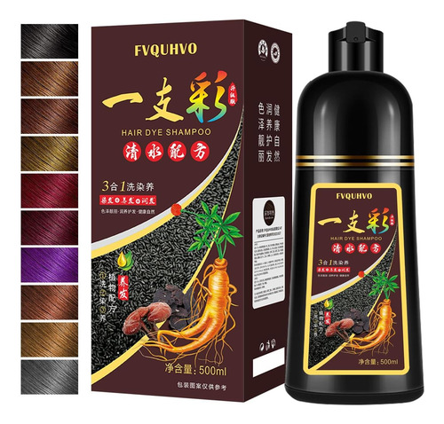 ChampĂș Para Tinte De Cabello Rojo Vino Oscuro Para Cobertura