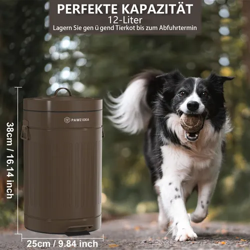 Pawzidea Bote De Basura Para Excrementos De Perro Con Tapa,