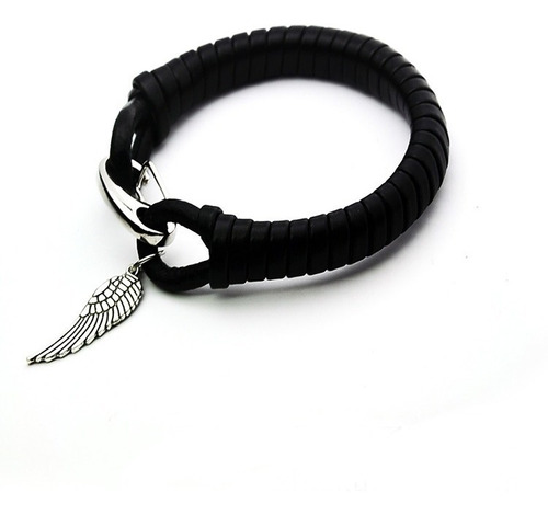 Pulsera Hombre Cuero Ala Wing. Envío Gratis. 