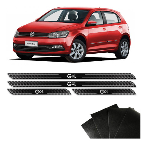 Kit Soleira Diamante Com Protetor De Porta Novo Gol G7 2017 