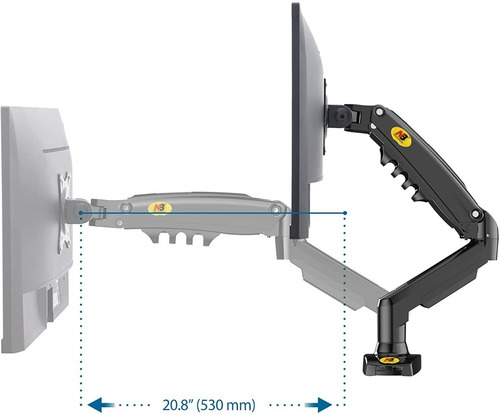 Imagen 3 de 8 de Soporte Neumático Monitor O Laptop De Hasta 9kg. (17a 35)