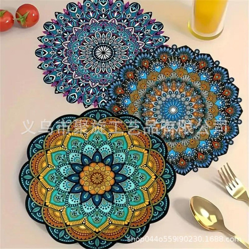 Posavasos Antideslizantes, Lavables A Mano, Con Flores Y Mad