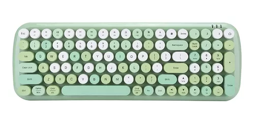 Teclado Retro Inalambrico De Pc | Verde Colorido / | Envío gratis