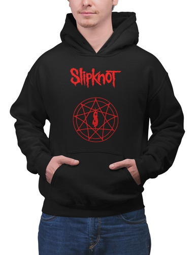 Poleron Unisex Super Slipknot Rock Metal Simbolo Estampado Algodon