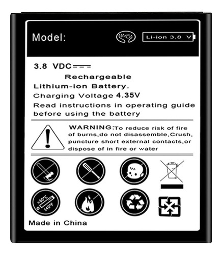 Bateria Litio Sustituible Gran Capacidad 2650 Mah Grado A+