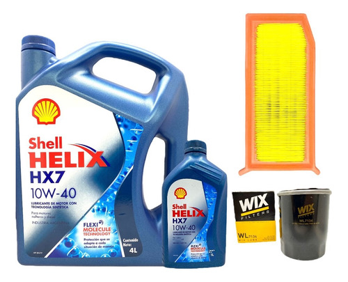 Kit Aceite Shell 10w40 Y Filtros Aceite Y Aire Kangoo H4m 18