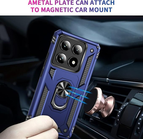 Funda Reforzada Con Anillo Para Modelos De Xiaomi Azul Redmi Note12 5g/poco X5 5g
