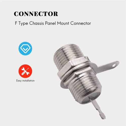Enchufe Hembra De 5 Piezas Tipo F Montado En Panel, Conector
