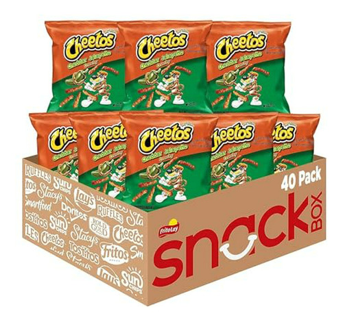 Snacks Queso Cheetos Cheddar Jalapeño, Pack 40 Unid.